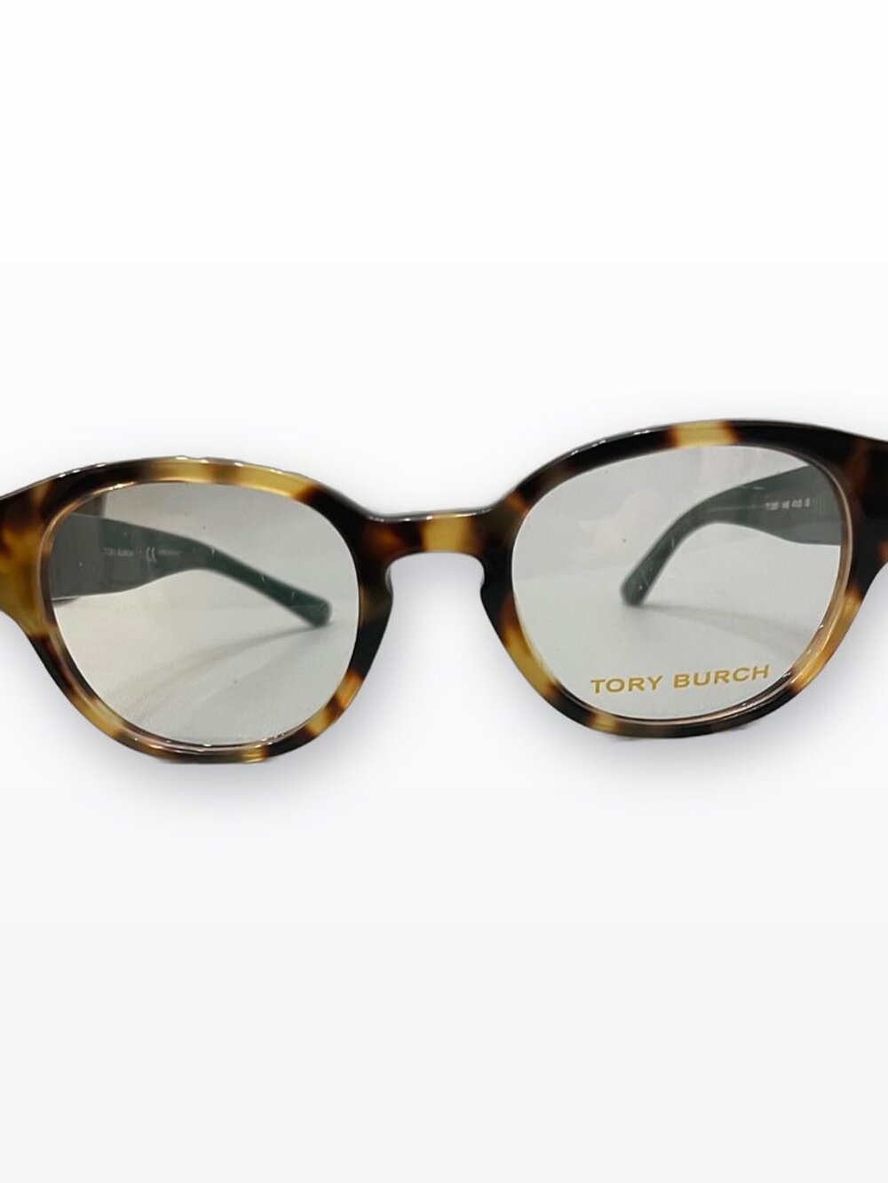 Tory Burch TY2057 1485 Tortoise & Green Round Eyeglass Frames 47-20-135 NEW